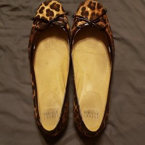 Leopard print flats with a bow